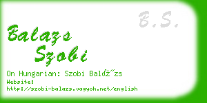 balazs szobi business card